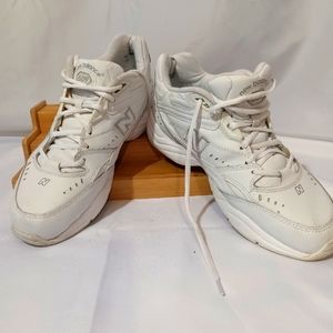 white leather New balance